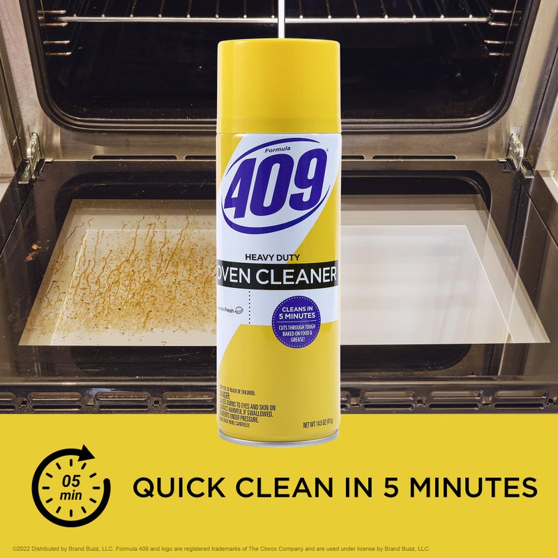 409 Formula 409 Heavy Duty Spray-On Oven Cleaner, Lemon Scent - Grill and Stove Top Cleaner Cuts Through Grease & Grime on Contact, A Powerful Clean You Can Trust, 14.5 Oz - Image 4